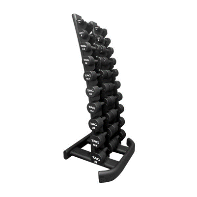 Micro Poly-Urethane Dumbbell With Rack